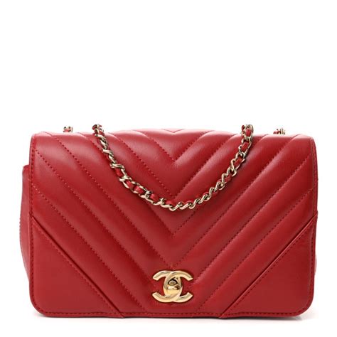 chanel chevron mini red|CHANEL Calfskin Chevron Quilted Mini Statement Flap Red .